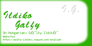 ildiko galfy business card